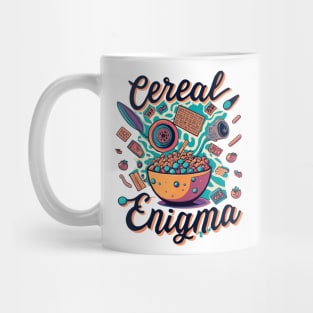 Cereal Enigma Funny - Retro Breakfast Cartoon Gift Mug